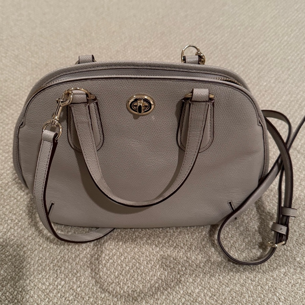 COACH  34940 LI/Grey Birch Crossgrain Mini Prince Satchel Crossbody Bag